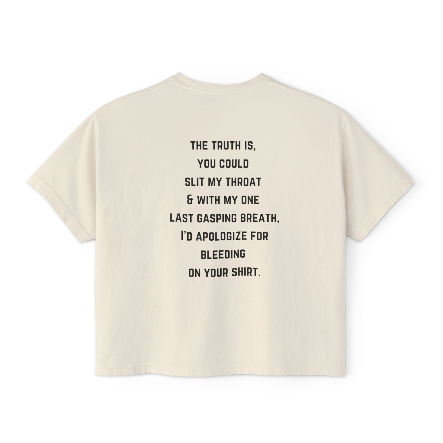 Slit My Throat Cropped Shirt