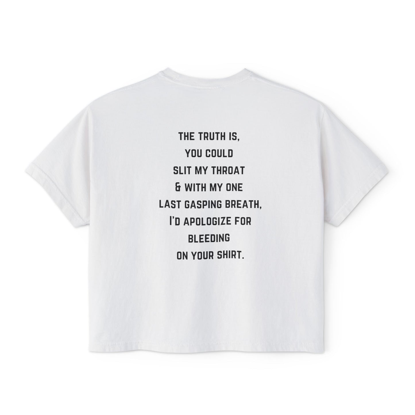 Slit My Throat Cropped Shirt