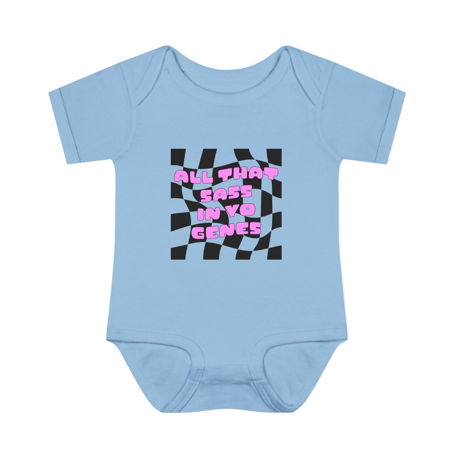 All That Sass In Yo Genes Baby Onesie