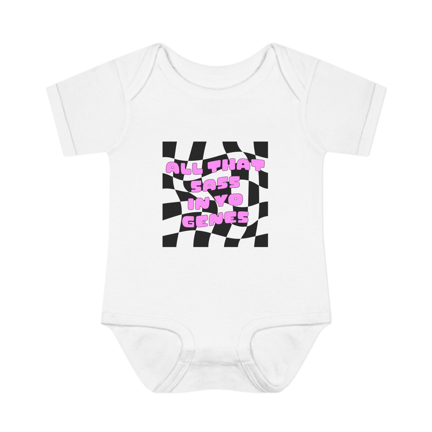 All That Sass In Yo Genes Baby Onesie