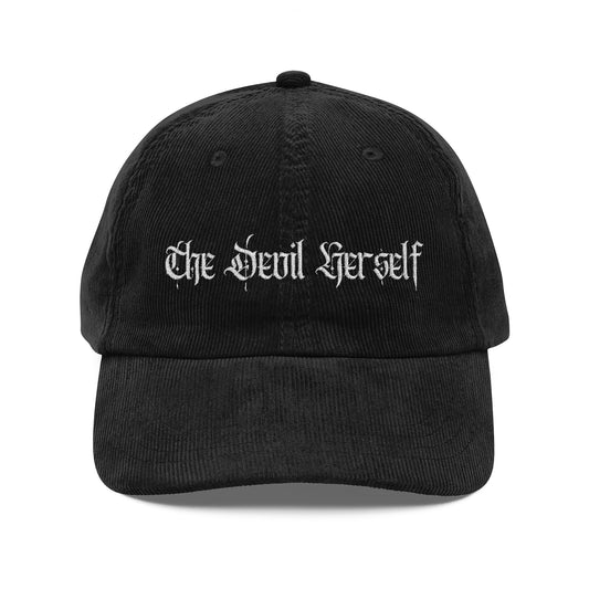The Devil Herself Vintage Embroidered Corduroy Cap