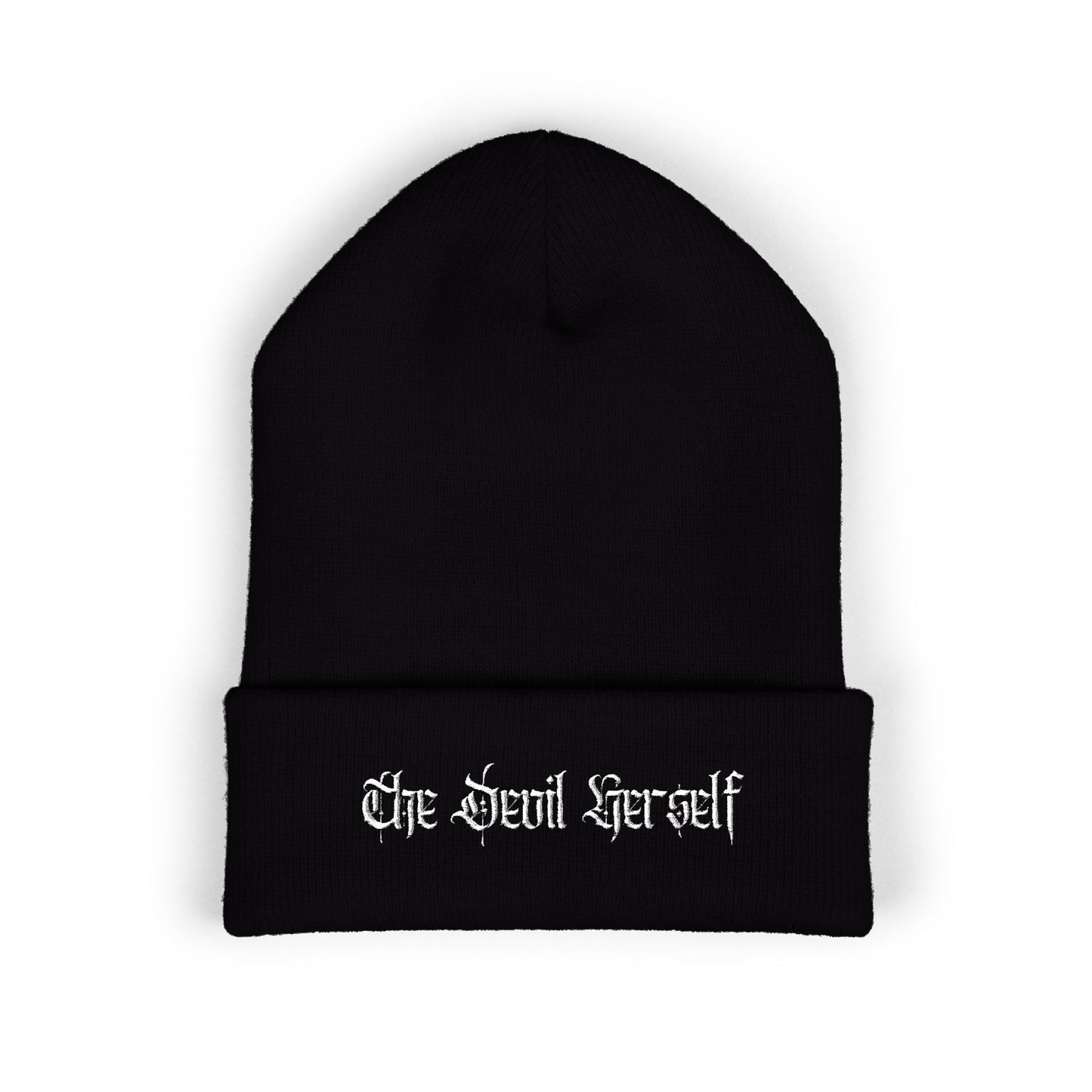 The Devil Herself Embroidered Beanie