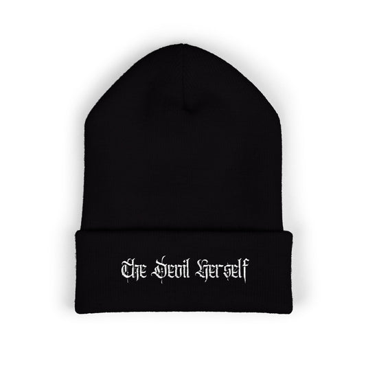 The Devil Herself Embroidered Beanie